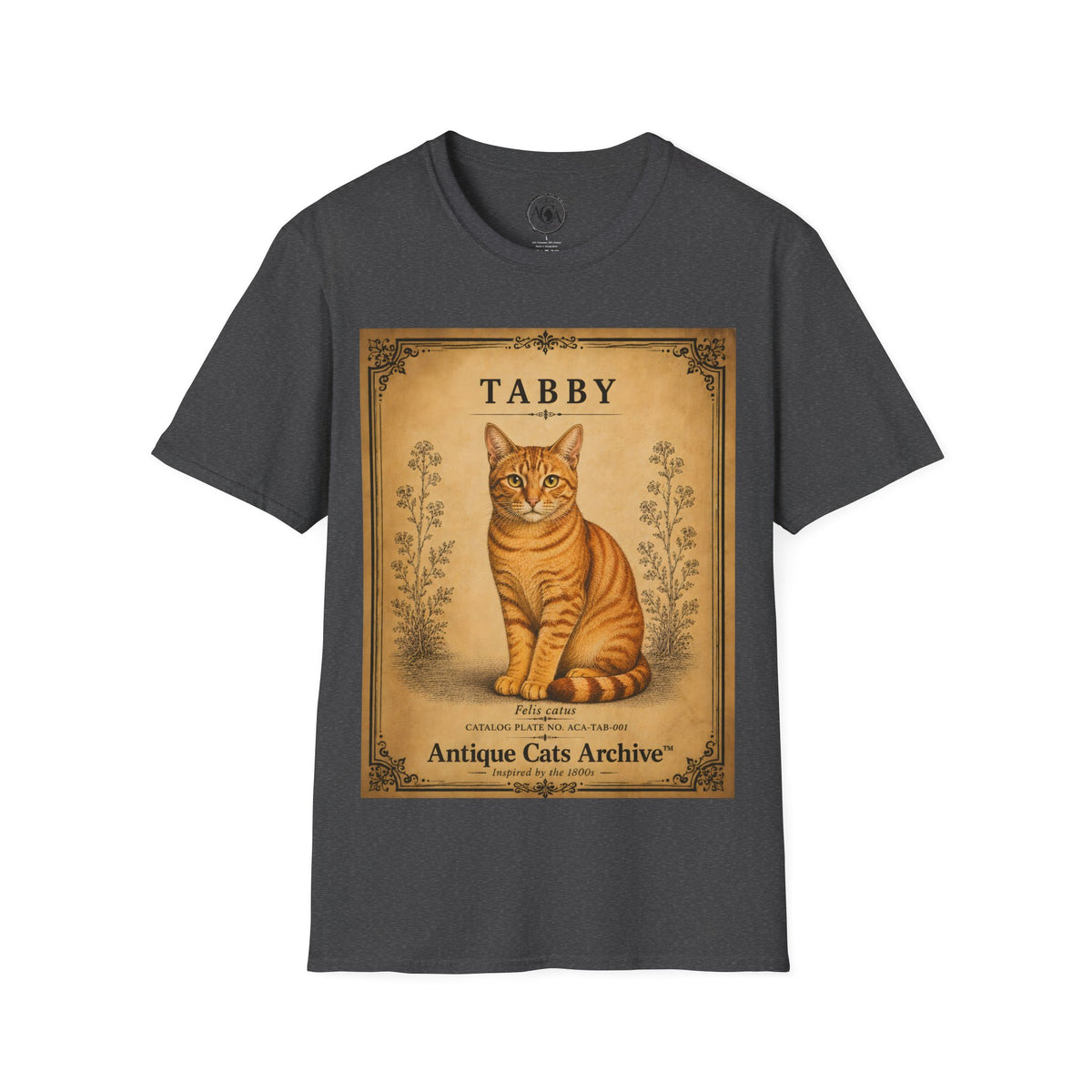 Tabby Cat T-Shirt | Vintage Cat Illustration | Antique Cats Archive™