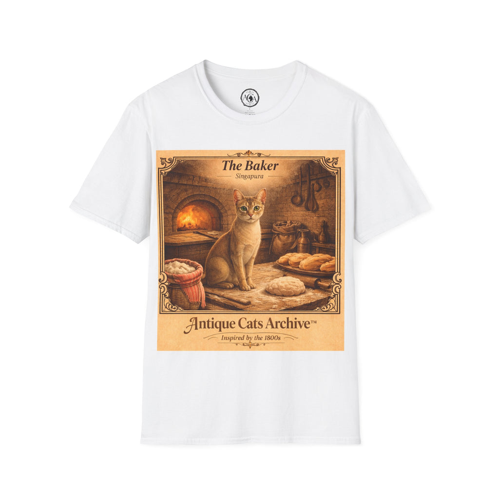 Antique Cats Archive™ Entry No. ACA-005-FND “The Baker” Tabby Cat T-Shirt – Vintage 1800s Engraving StyleThe Baker