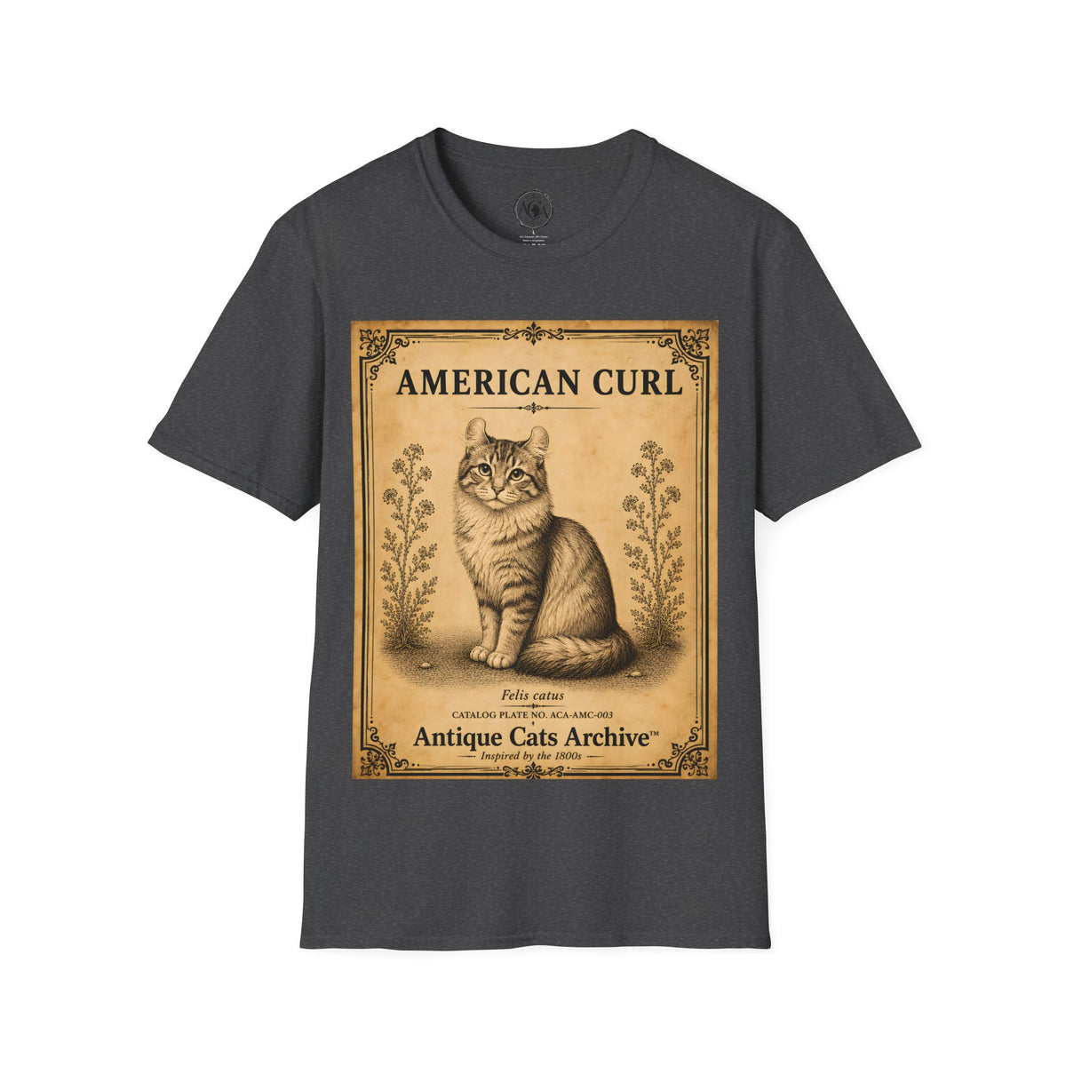 American Curl Vintage Cat T-Shirt – Antique Cats Archive Graphic Tee