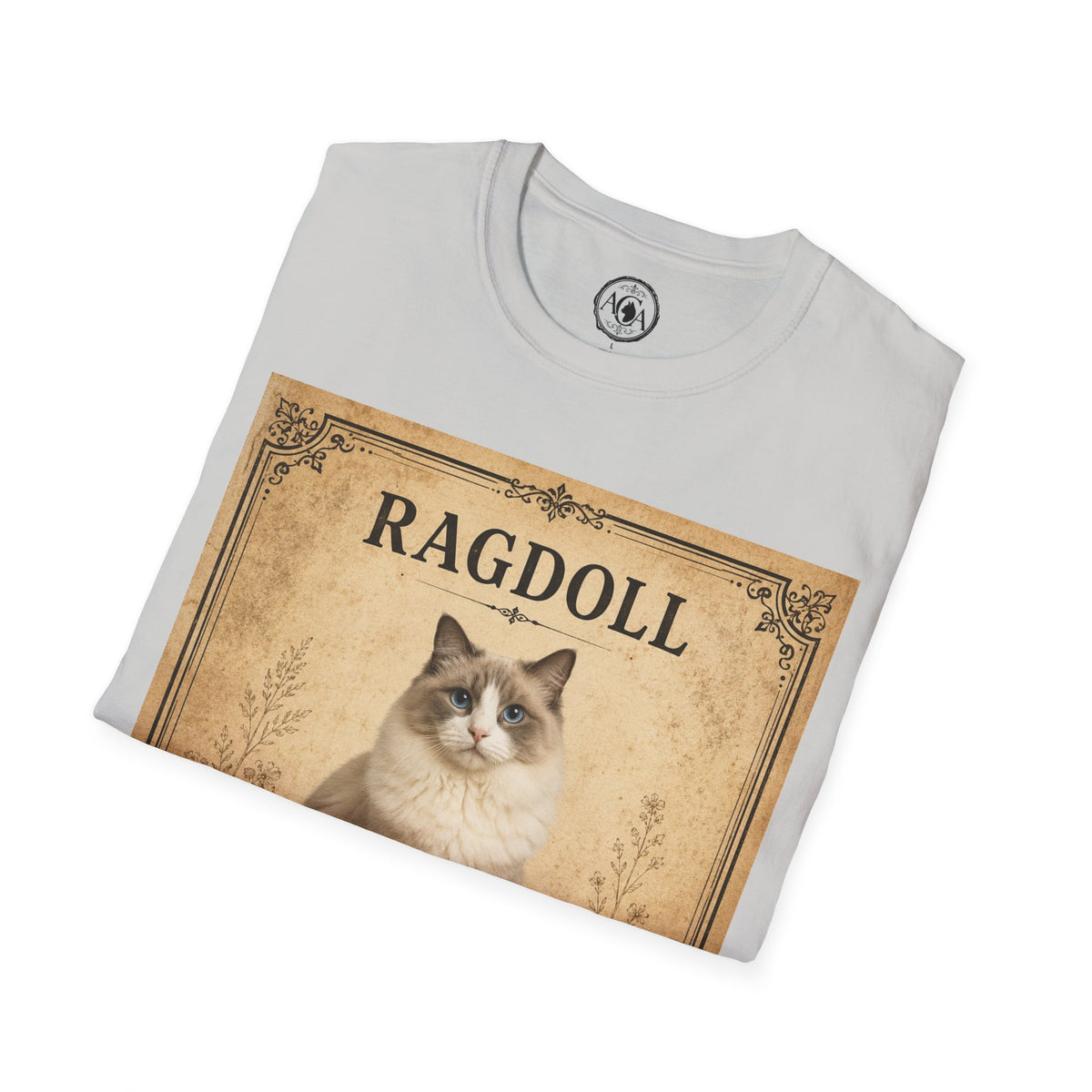 Ragdoll Cat T-Shirt | Vintage Cat Illustration | Antique Cats Archive™