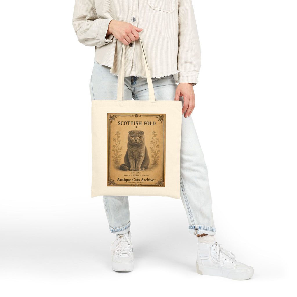 Scottish Fold Vintage Cat Poster Tote Bag | Antique Cats Archive
