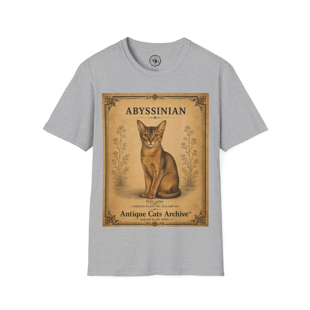 Abyssinian Cat T-Shirt | Vintage Cat Illustration | Antique Cats Archive™