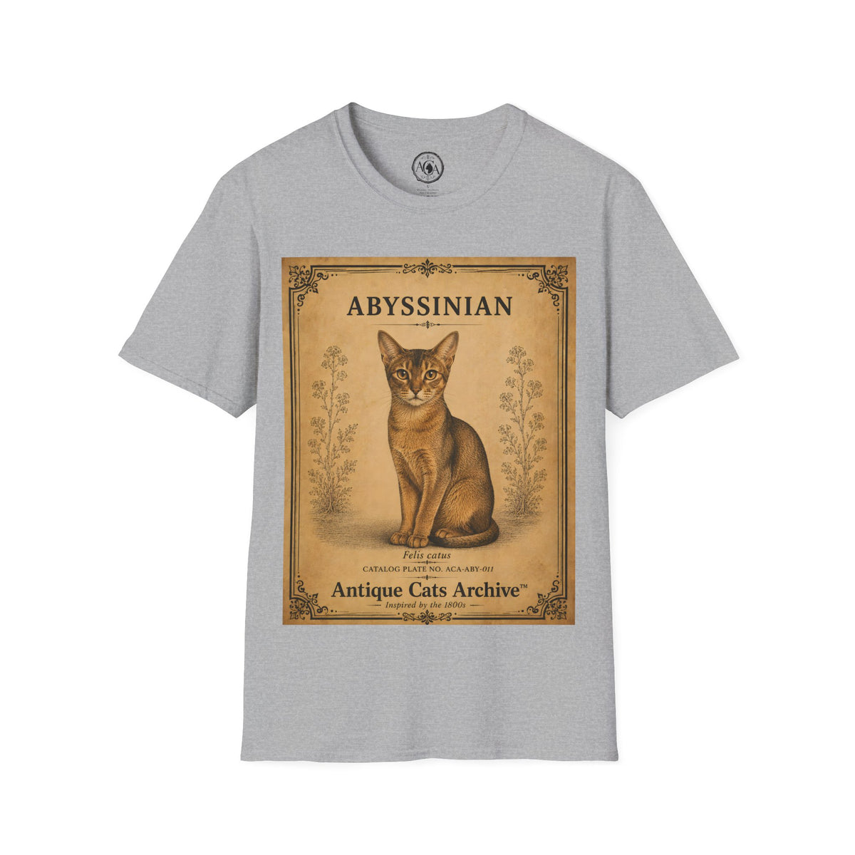 Abyssinian Cat T-Shirt | Vintage Cat Illustration | Antique Cats Archive™