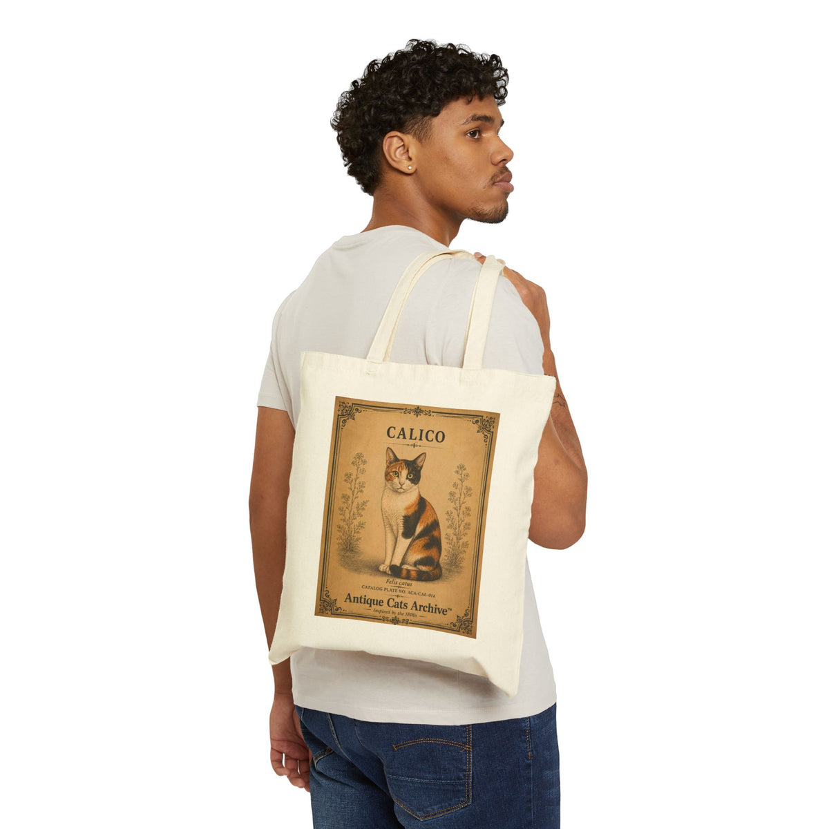 Calico Cat Vintage Cat Poster Tote Bag | Antique Cats Archive