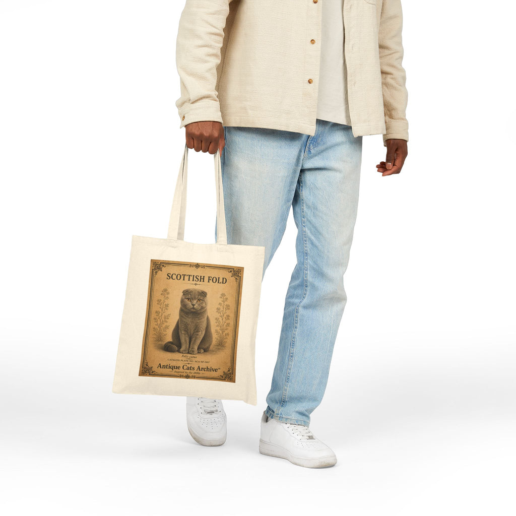 Scottish Fold Vintage Cat Poster Tote Bag | Antique Cats Archive