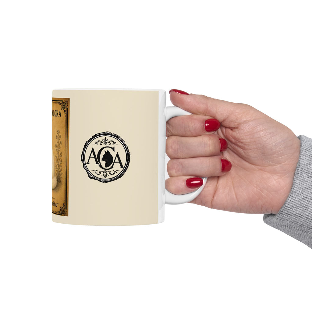Vintage Turkish Angora Cat Ceramic Mug — Antique Cats Archive Tea & Coffee Mug (11oz)