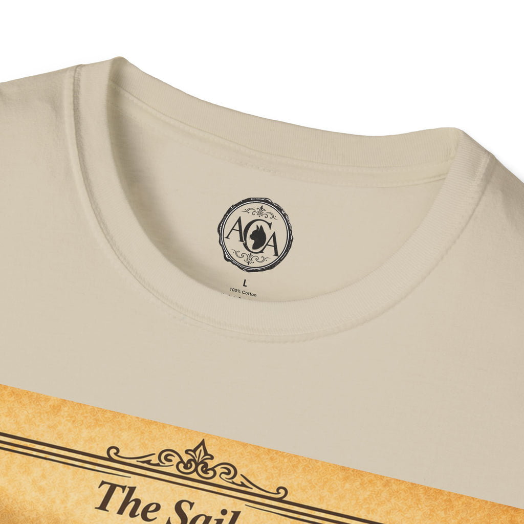 Antique Cats Archive™ Entry No. ACA-021-SAI “The Sailor” Turkish Van Cat T-Shirt – Vintage 1800s Engraving Style