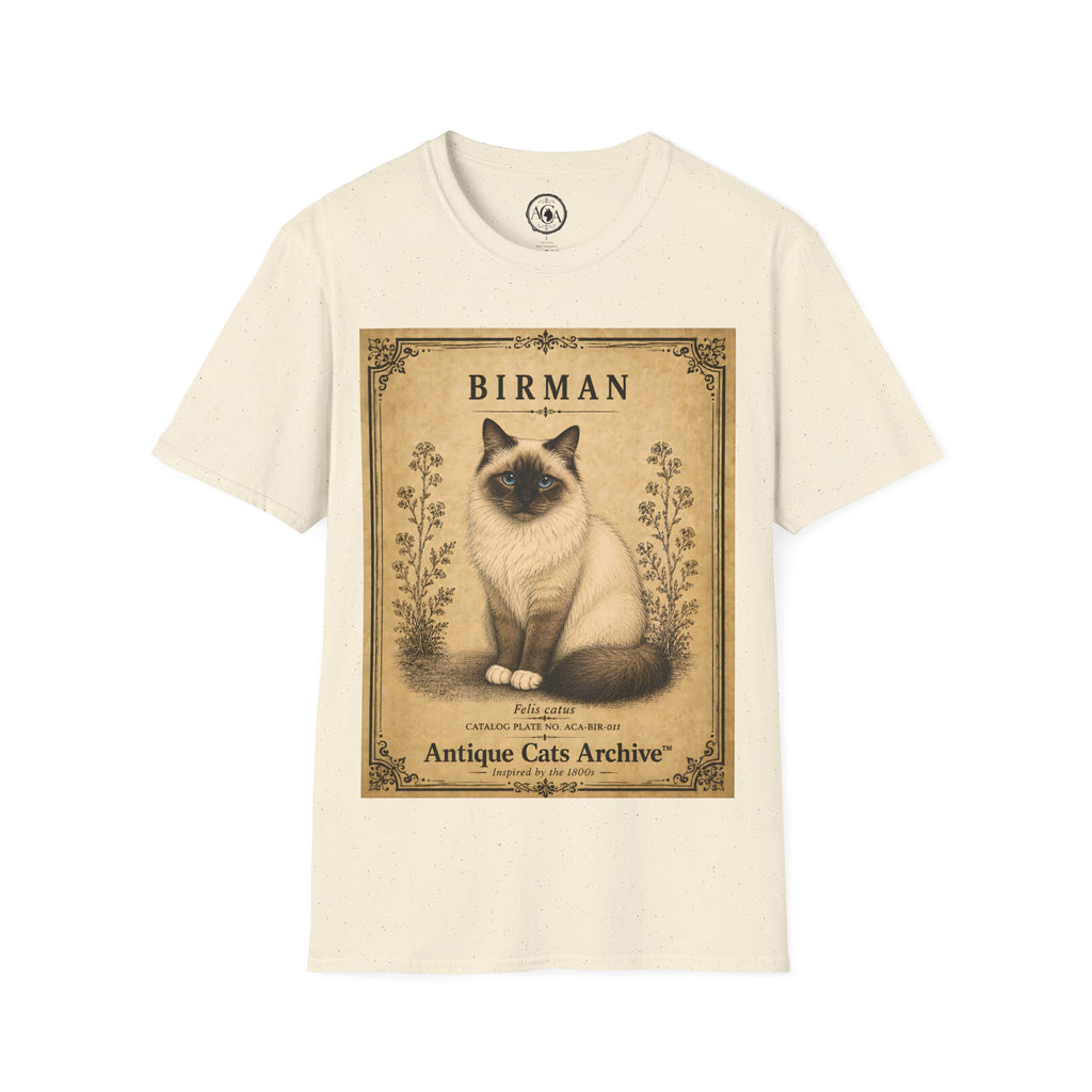 Birman Cat T-Shirt | Vintage Cat Illustration | Antique Cats Archive™