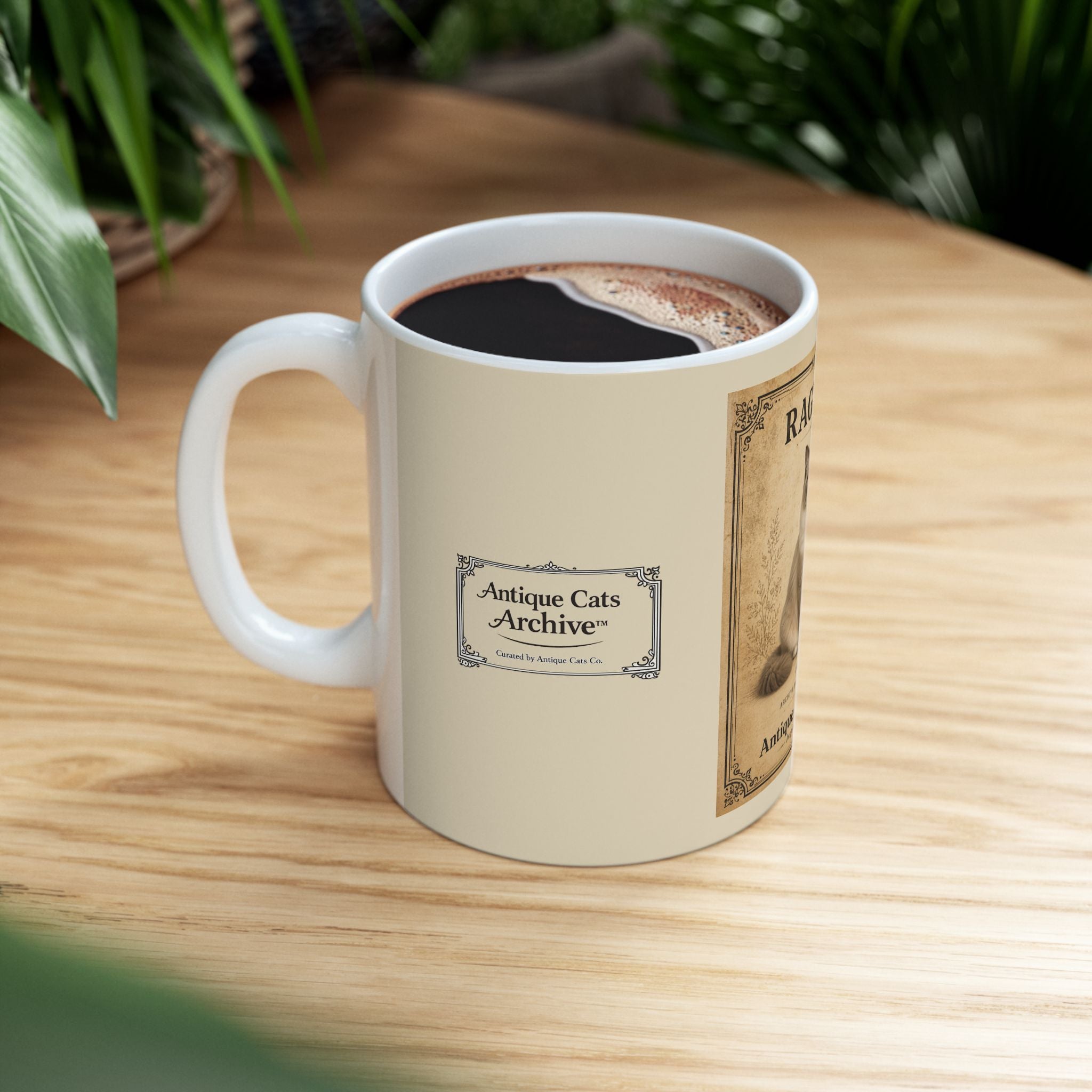 Ragdoll Cat Portrait Mug | Antique Cats Archive Ceramic Mug
