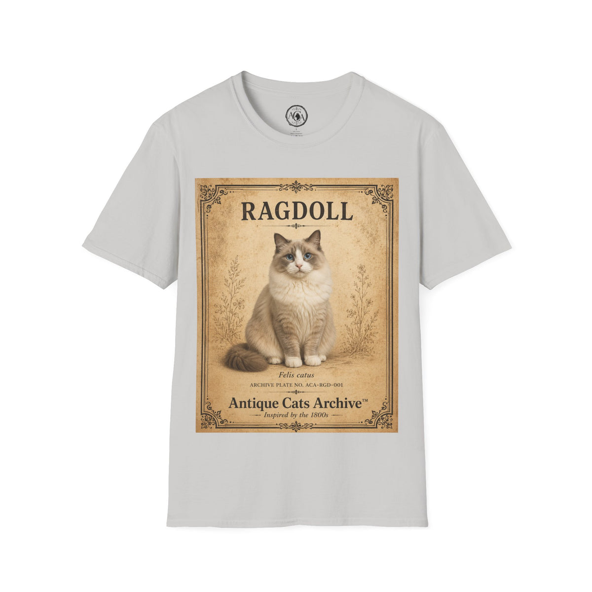 Ragdoll Cat T-Shirt | Vintage Cat Illustration | Antique Cats Archive™