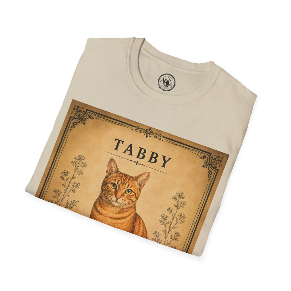 Tabby Cat T-Shirt | Vintage Cat Illustration | Antique Cats Archive™