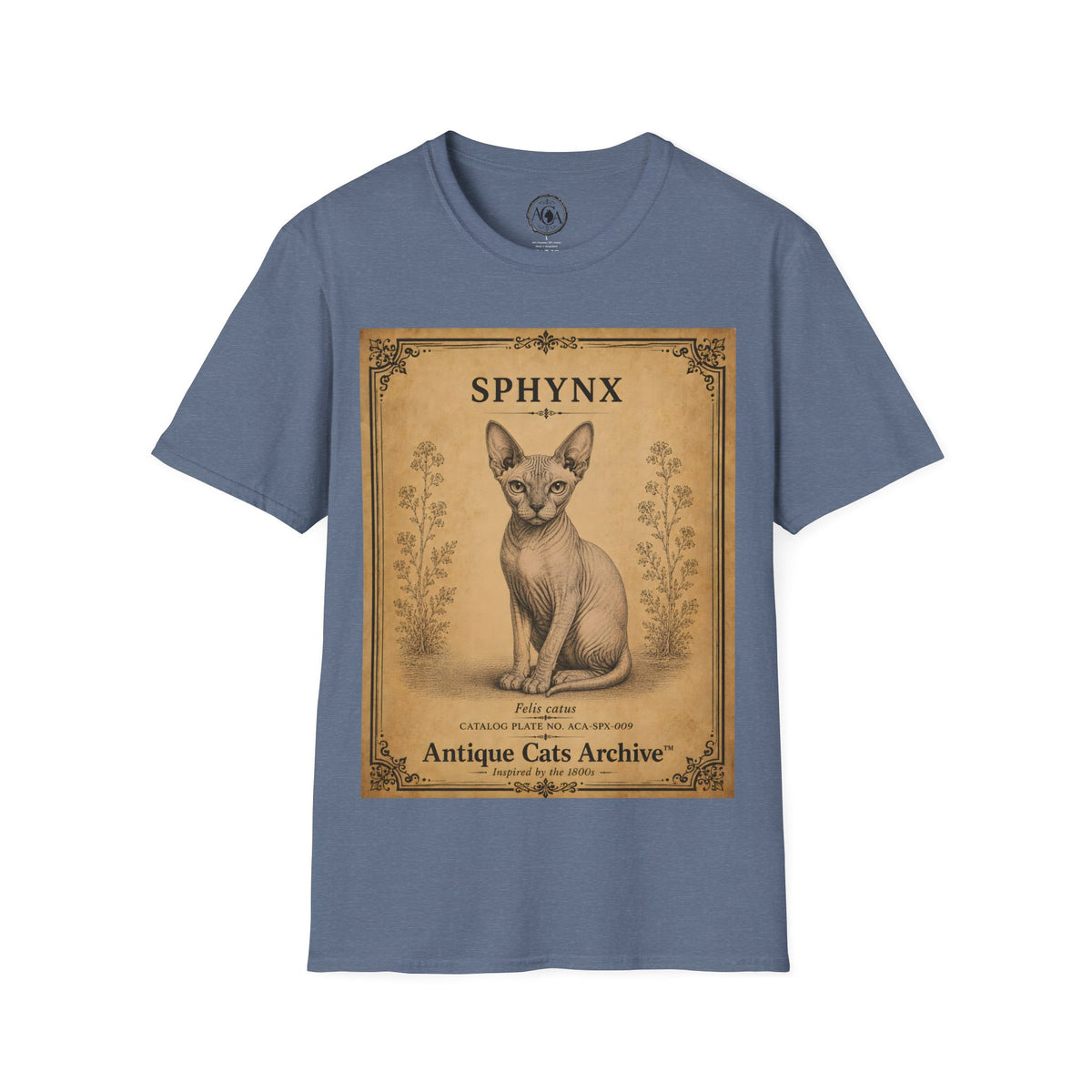 Sphynx Cat T-Shirt | Vintage Cat Illustration | Antique Cats Archive™