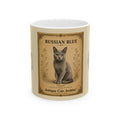 Vintage Russian Blue Cat Ceramic Mug — Antique Cats Archive Tea & Coffee Cup (11oz)