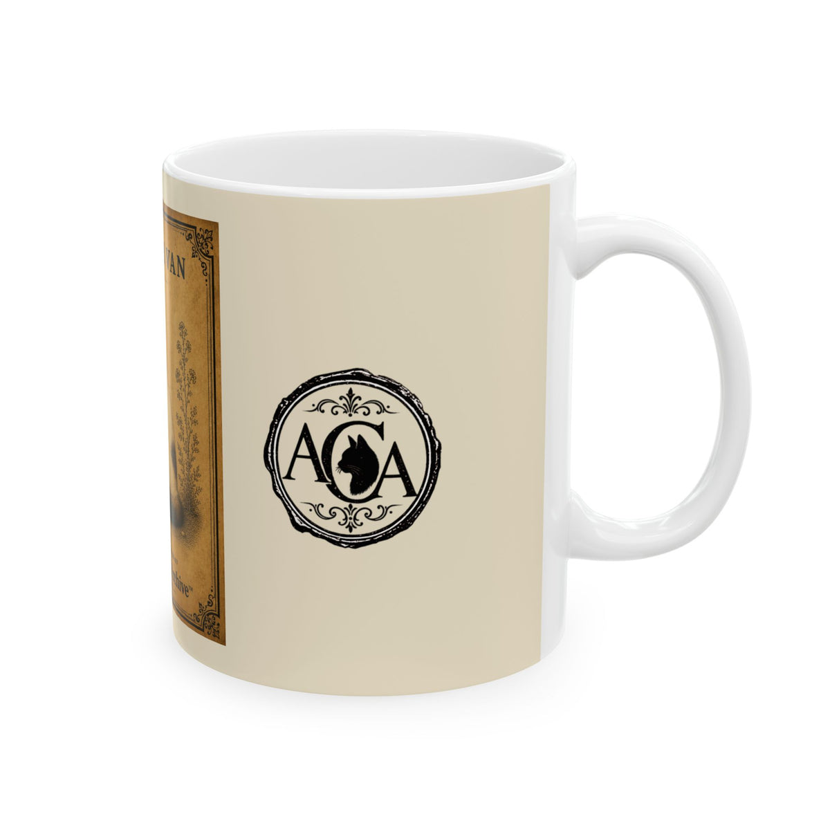 Vintage Turkish Van Cat Ceramic Mug — Antique Cats Archive Tea & Coffee Mug  (11oz)