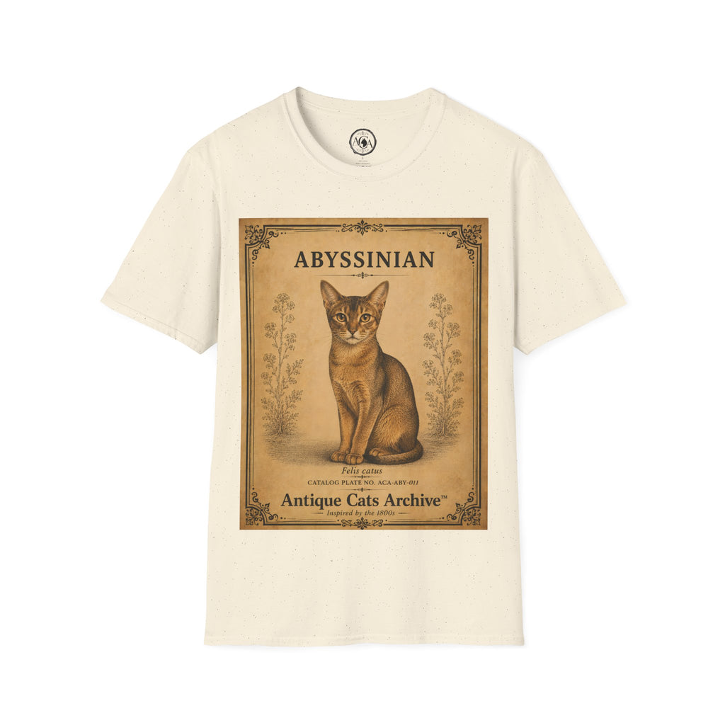 Abyssinian Cat T-Shirt | Vintage Cat Illustration | Antique Cats Archive™