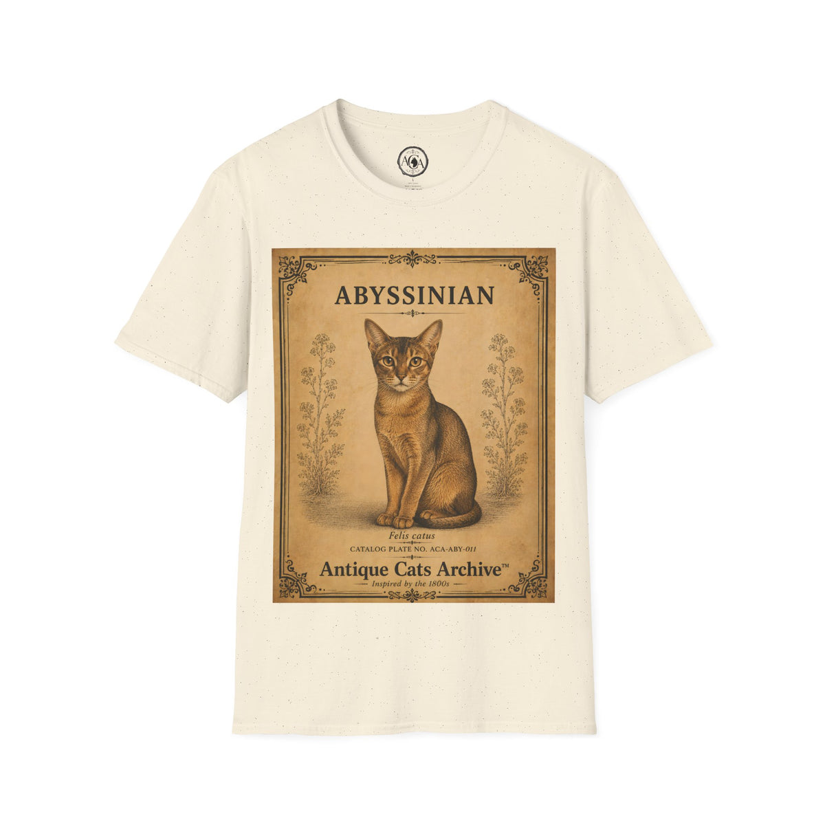 Abyssinian Cat T-Shirt | Vintage Cat Illustration | Antique Cats Archive™