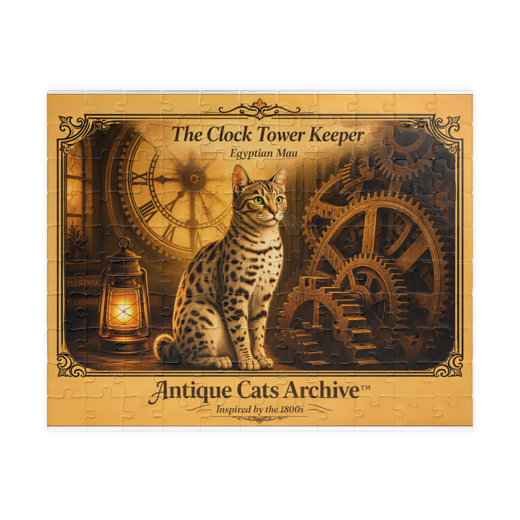 Clock Tower Keeper Cat puzzle 520-piece | Antique Cats Archive jigsaw