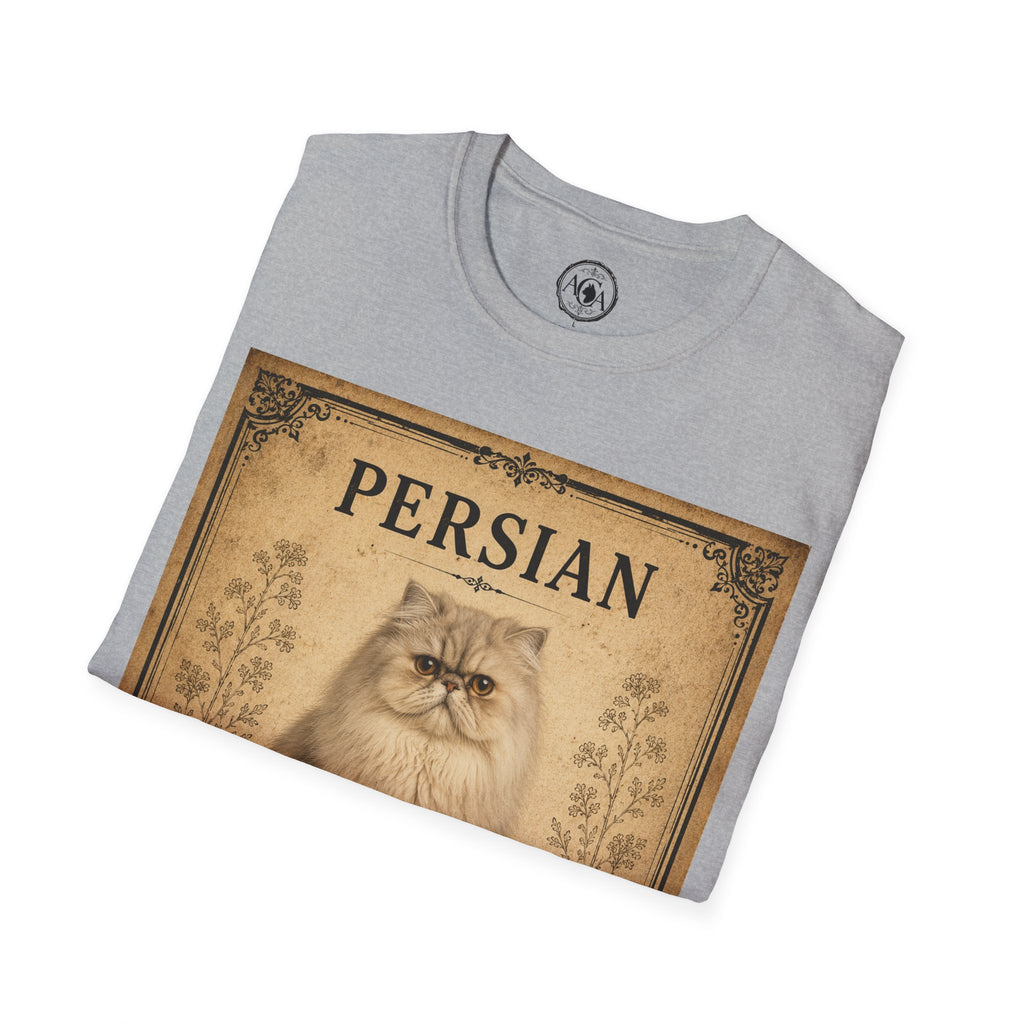 Persian Cat T-Shirt | Vintage Cat Illustration | Antique Cats Archive™  Description