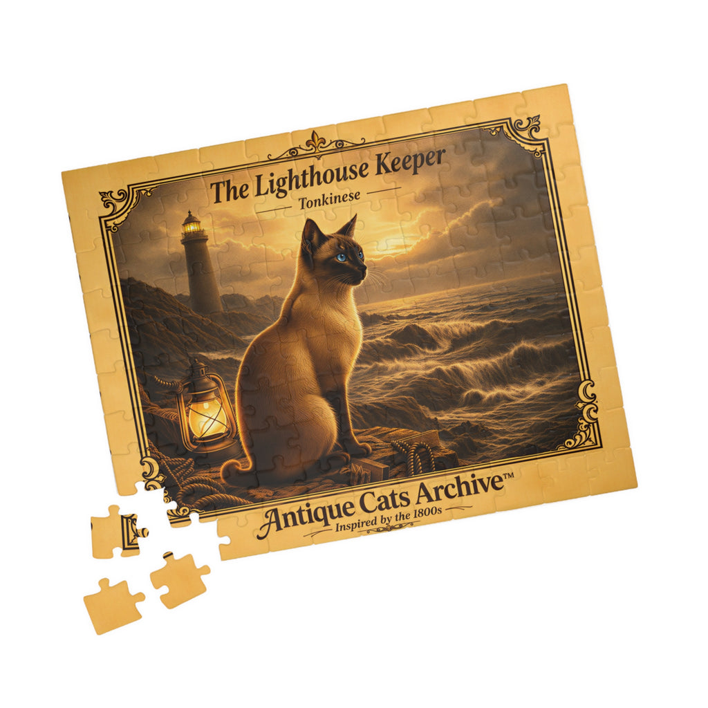 The Lighthouse Keeper Tonkinese Cat Puzzle | Jigsaw 110 or 520 Pieces