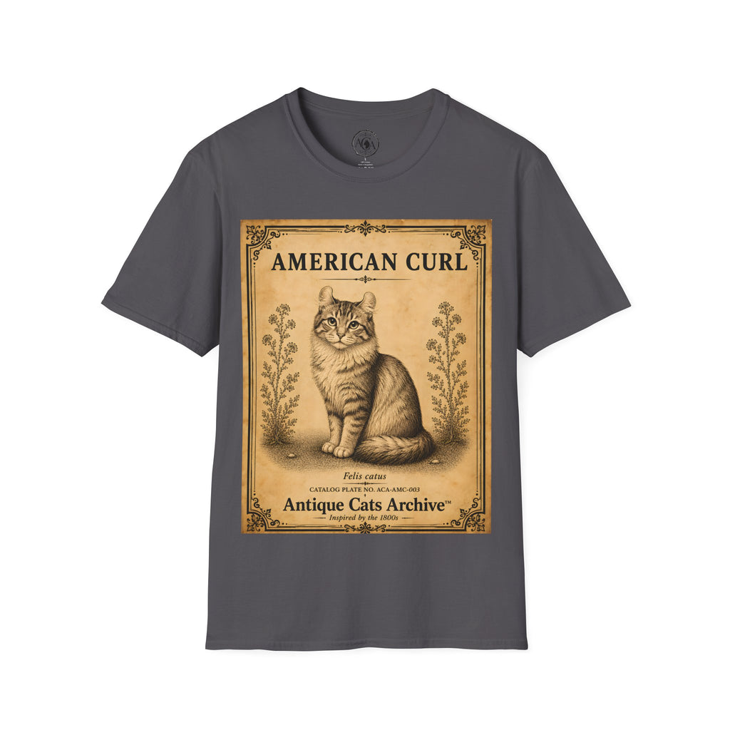 American Curl Vintage Cat T-Shirt – Antique Cats Archive Graphic Tee