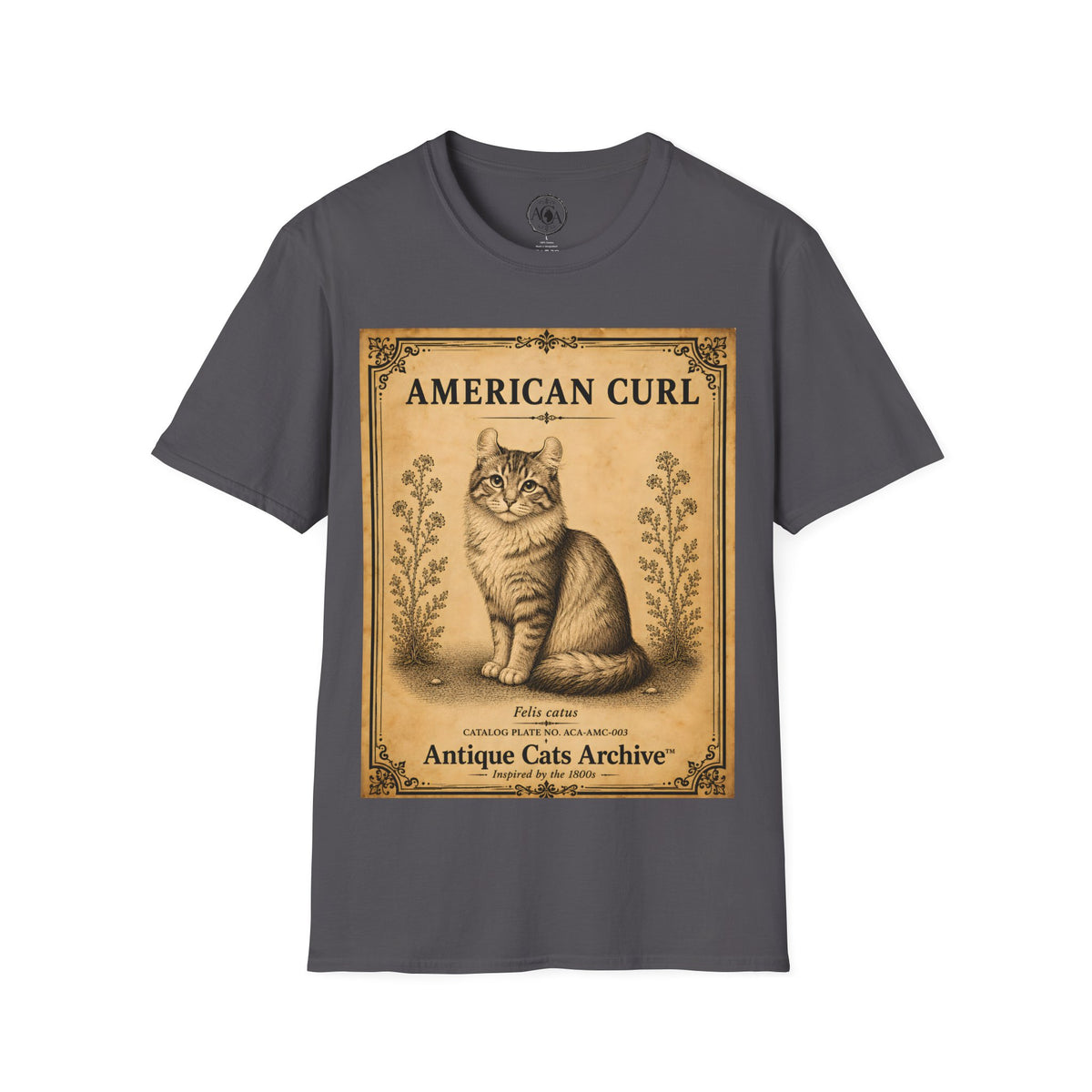 American Curl Vintage Cat T-Shirt – Antique Cats Archive Graphic Tee
