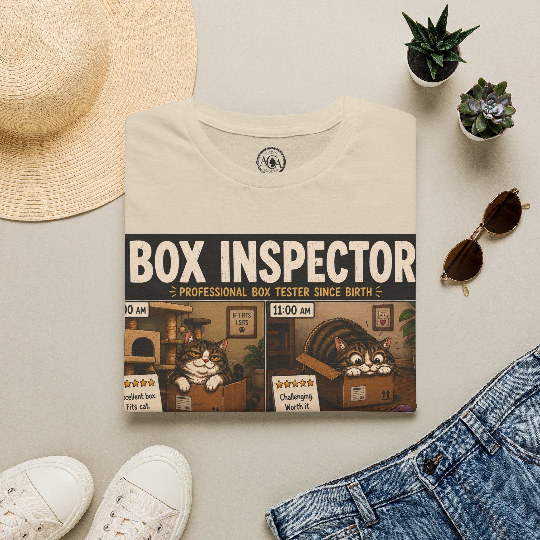 Funny Cat Shirt, Box Inspector, Professional Box Tester Since Birth, Cat Lover Gift, Cat Humor Tee, Cat Owner Gift
