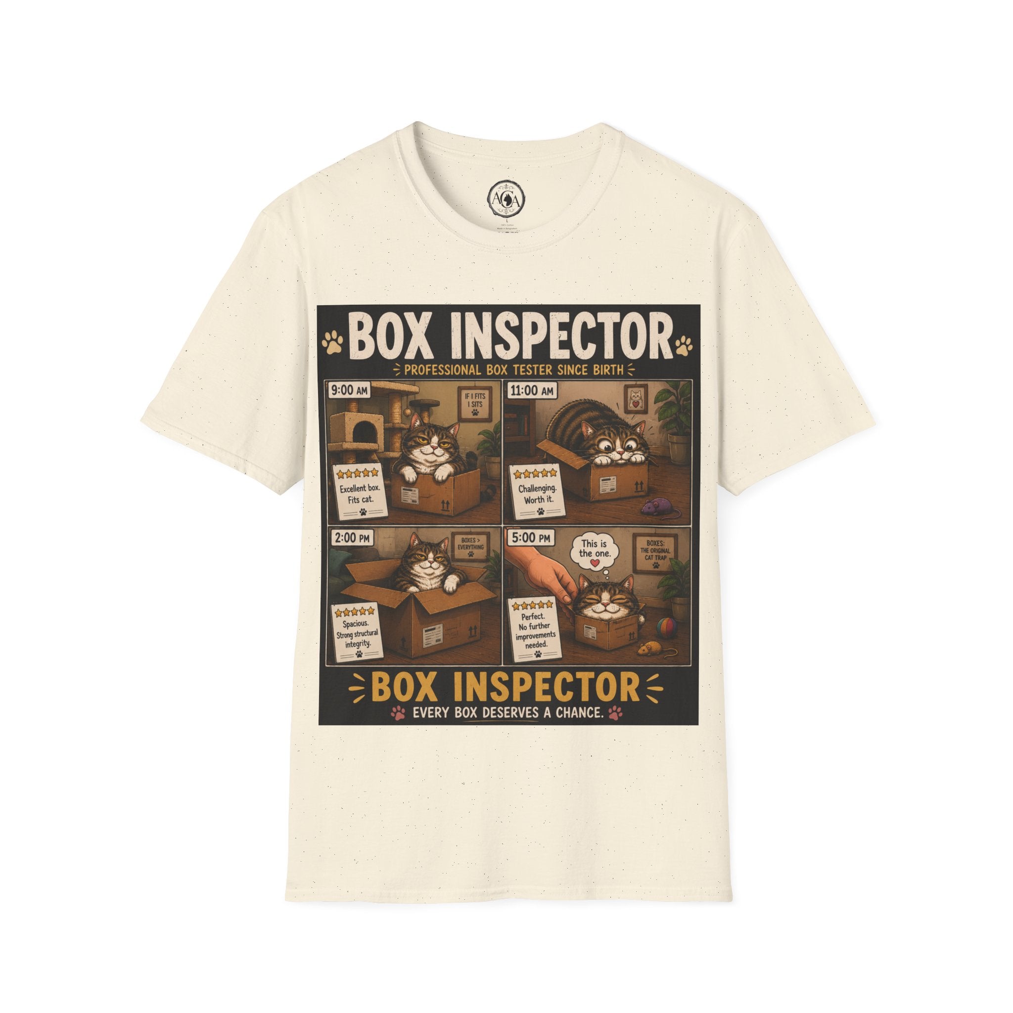 Funny Cat Shirt, Box Inspector, Professional Box Tester Since Birth, Cat Lover Gift, Cat Humor Tee, Cat Owner Gift