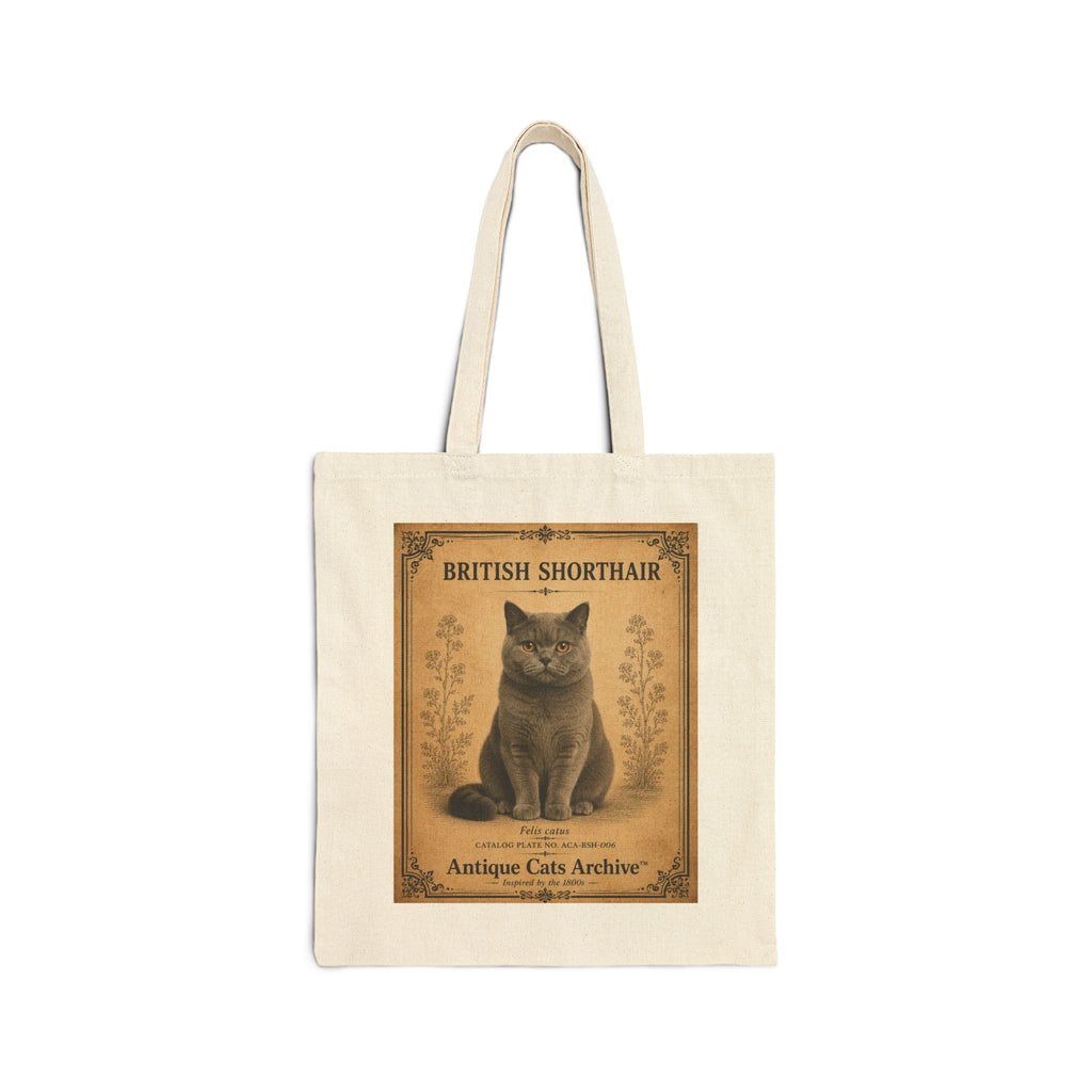 British Shorthair Vintage Cat Poster Tote Bag | Antique Cats Archive