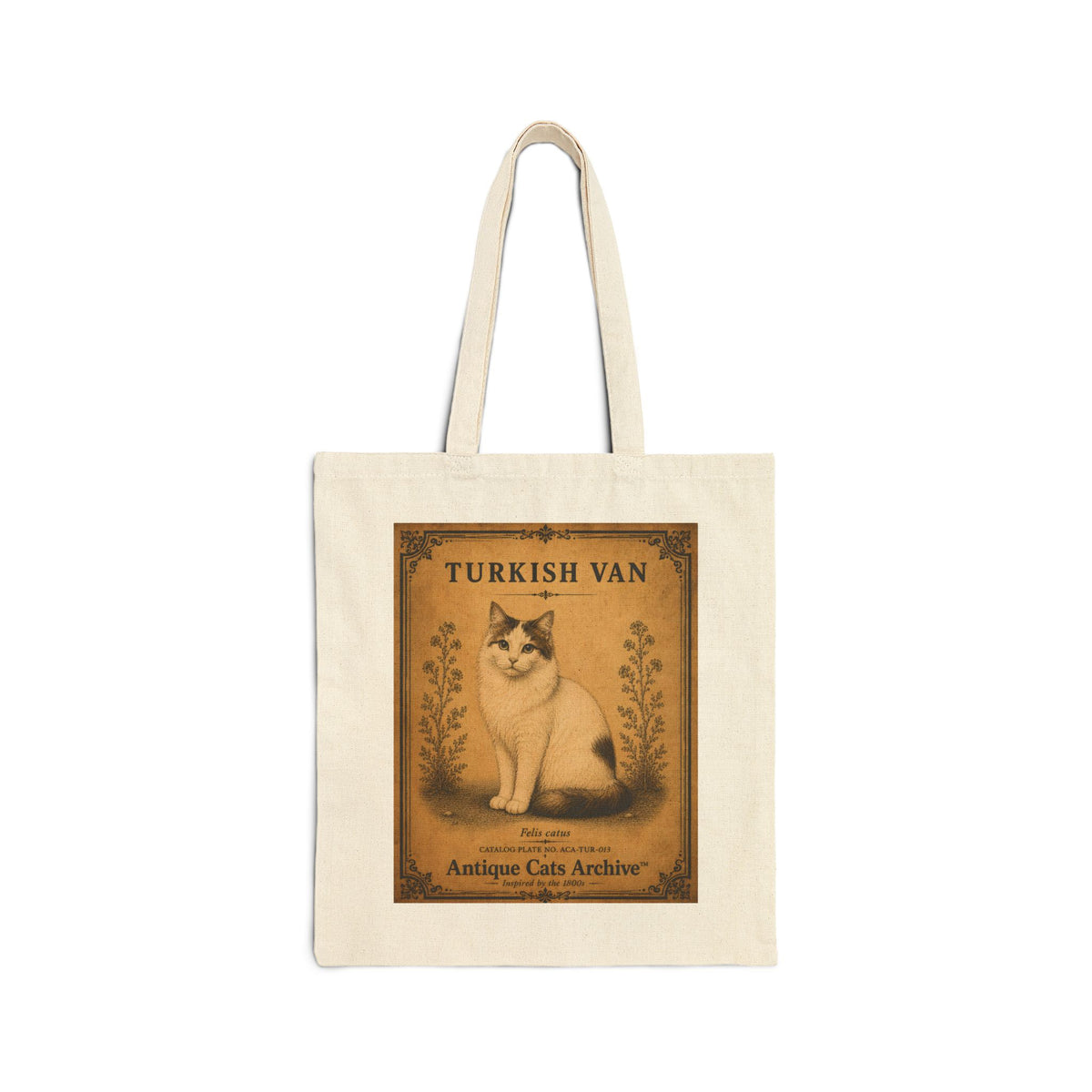 Turkish Van Vintage Cat Poster Tote Bag | Antique Cats Archive