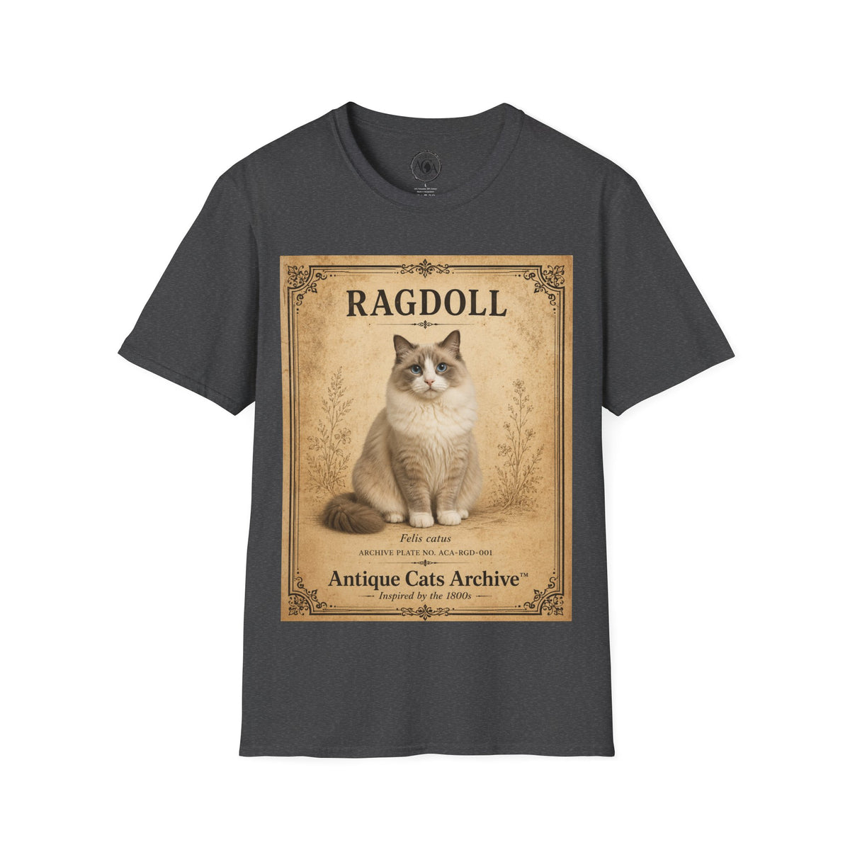 Ragdoll Cat T-Shirt | Vintage Cat Illustration | Antique Cats Archive™