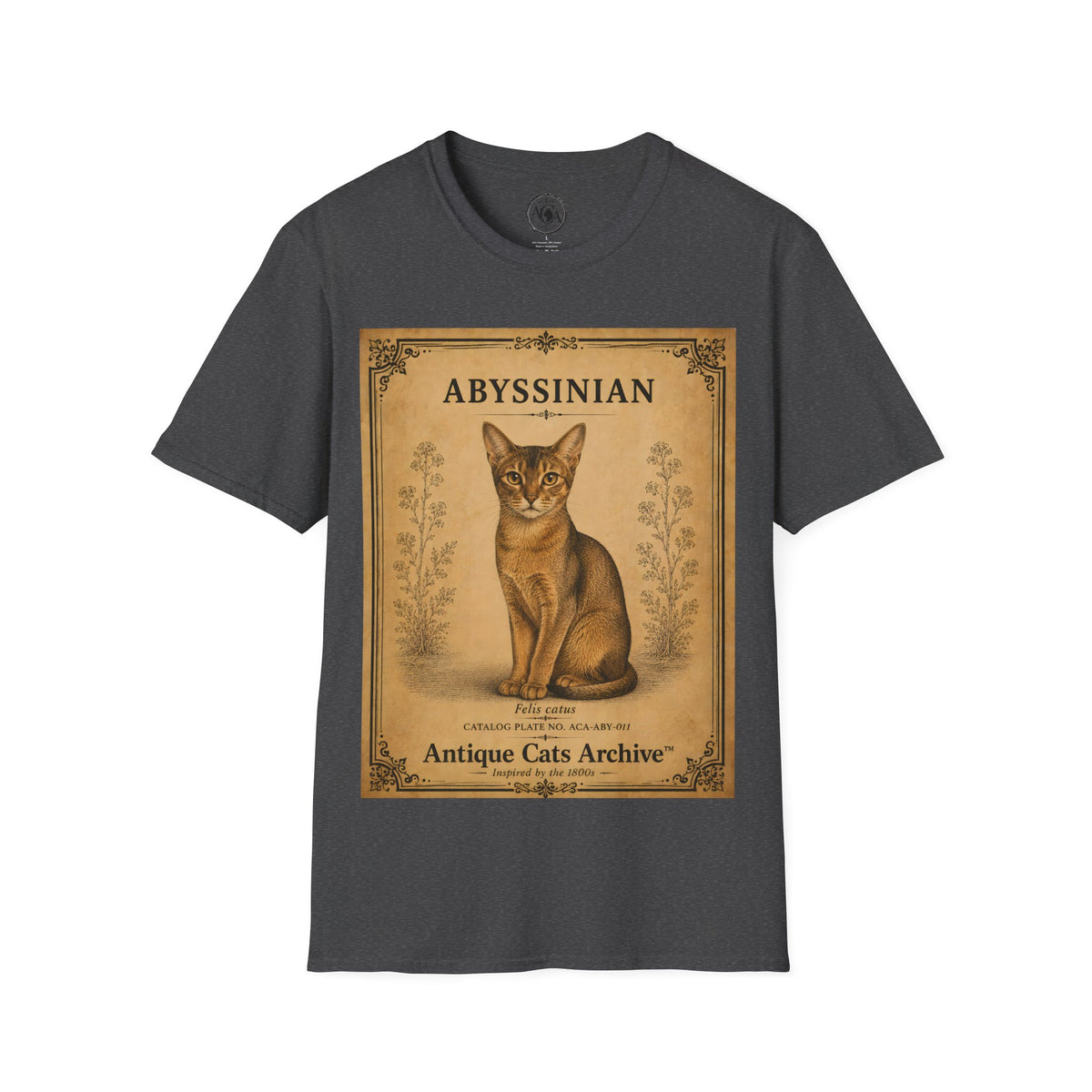 Abyssinian Cat T-Shirt | Vintage Cat Illustration | Antique Cats Archive™