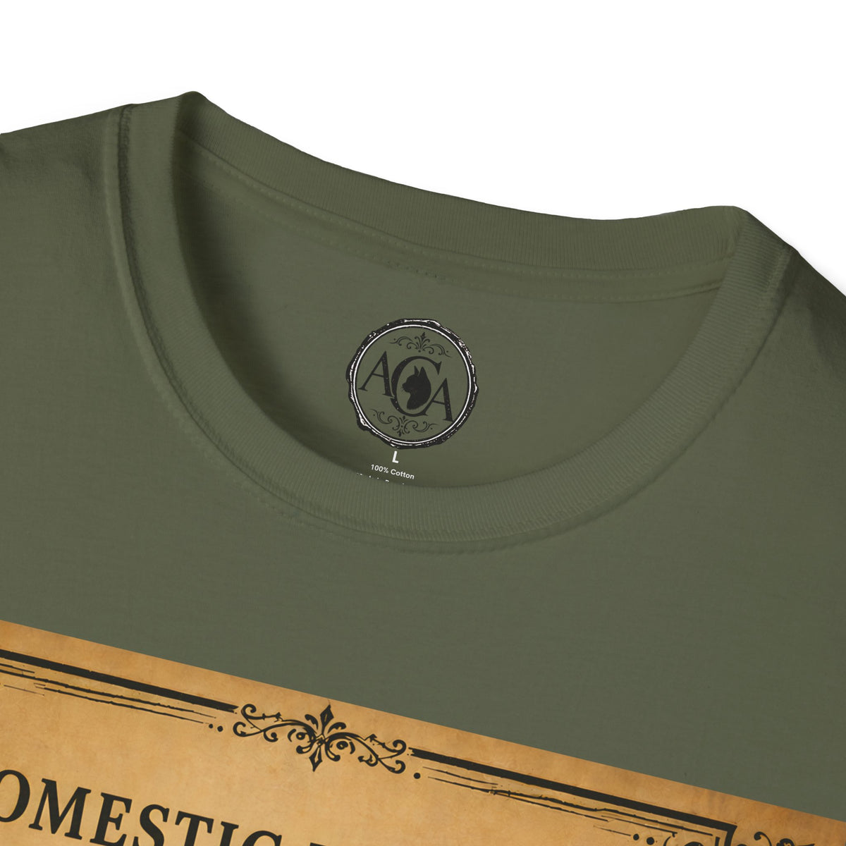 Domestic Longhair Cat T-Shirt | Vintage Cat Illustration | Antique Cats Archive™