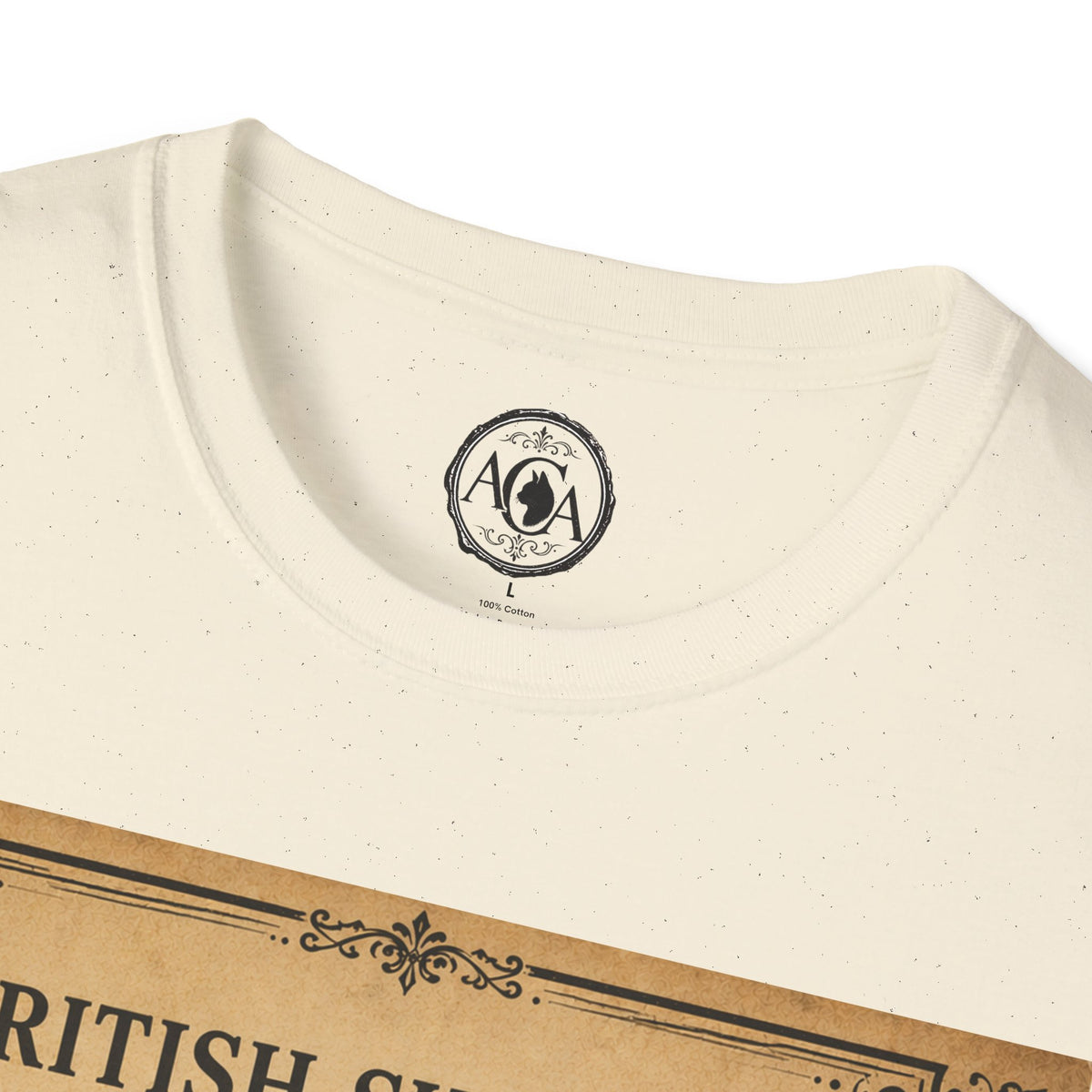 British Shorthair Cat T-Shirt | Vintage Cat Illustration | Antique Cats Archive™