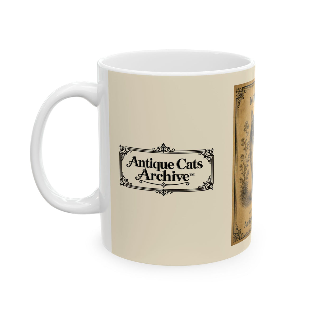 Vintage Norwegian Cat Ceramic Mug – Antique Cats Archive Tea & Coffee Cup (11oz)