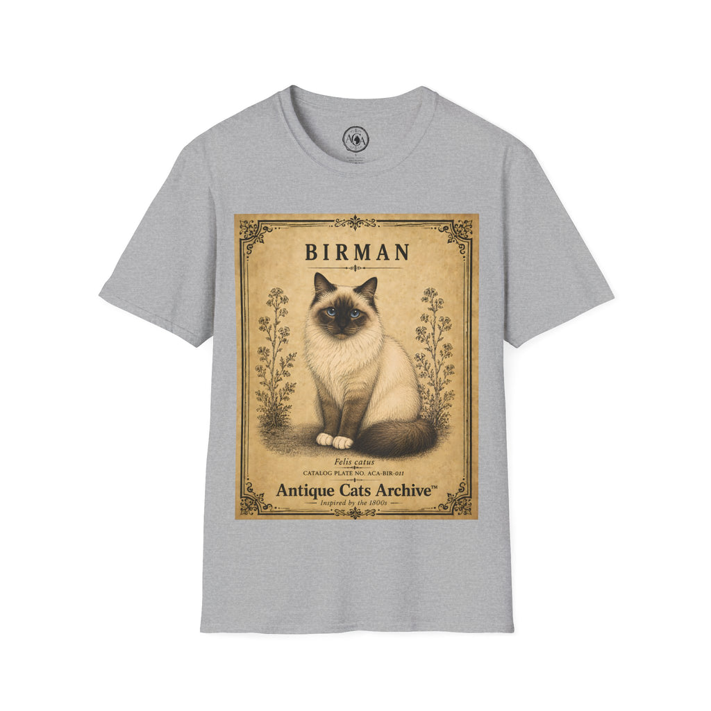 Birman Cat T-Shirt | Vintage Cat Illustration | Antique Cats Archive™