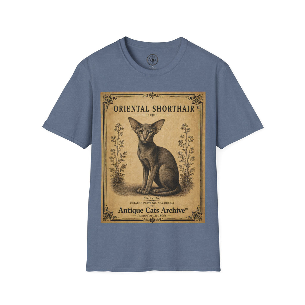 Oriental Shorthair Cat T-Shirt | Vintage Cat Illustration | Antique Cats Archive™