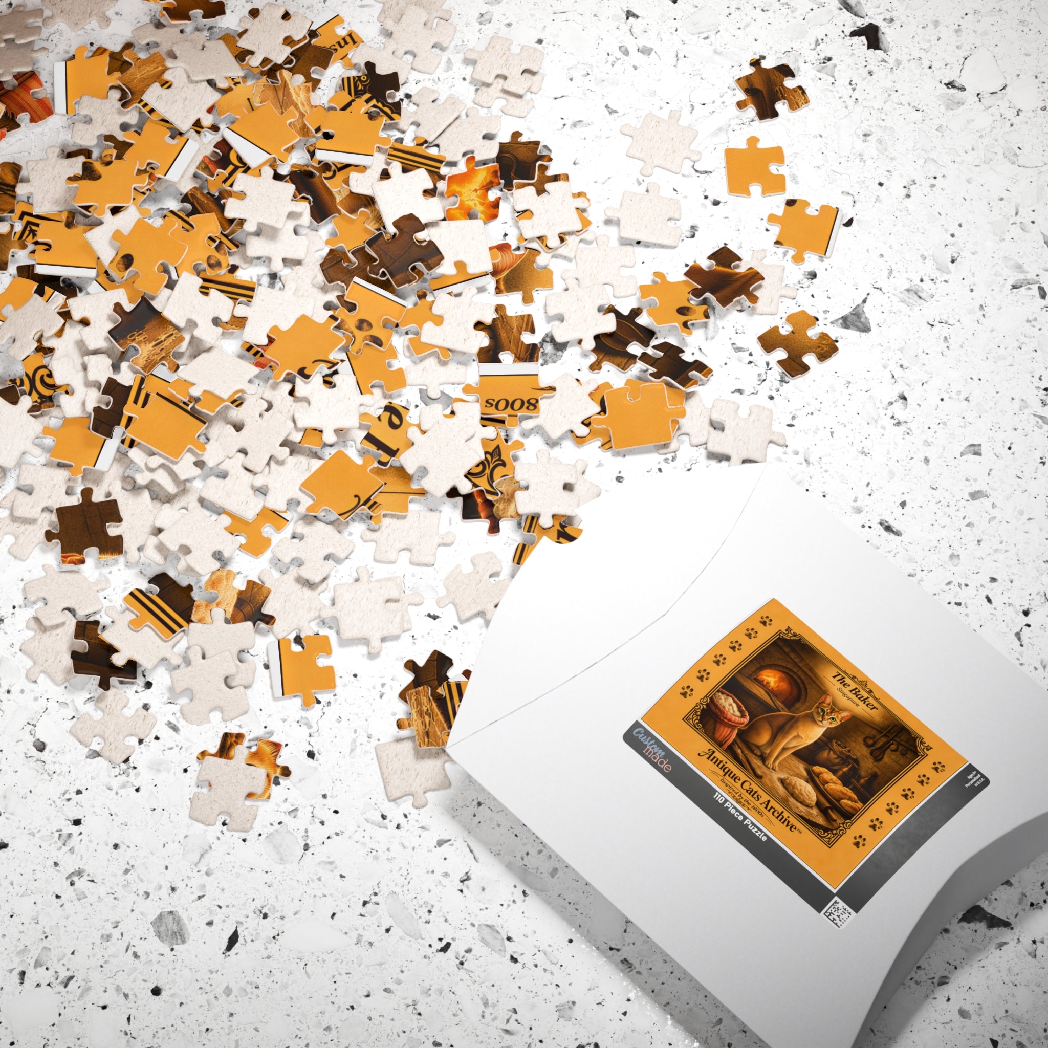Antique Cats Archive Baker Cat Puzzle | Jigsaw Puzzle 110 or 520 Pieces