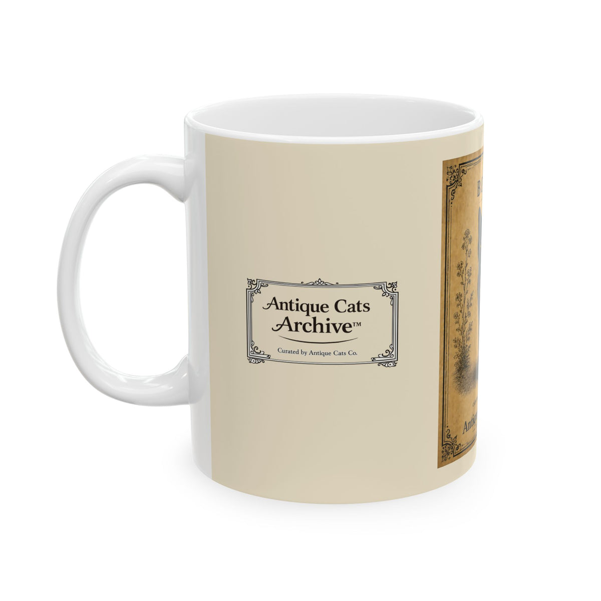 Vintage Bombay Cat Ceramic Mug — Antique Cats Archive Tea & Coffee Cup (11oz)
