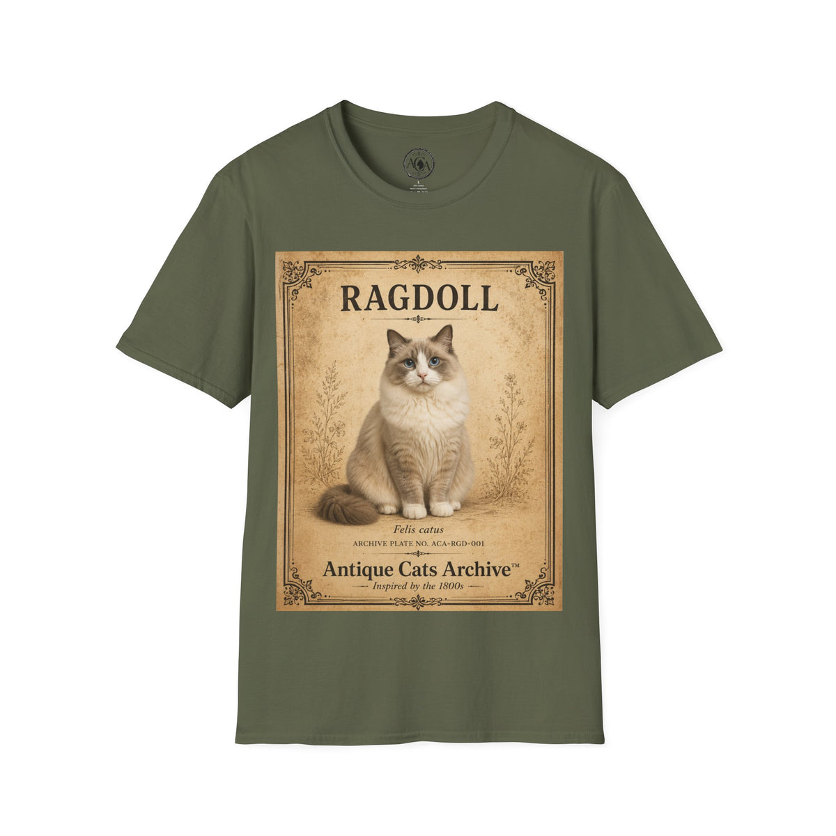 Ragdoll Cat T-Shirt | Vintage Cat Illustration | Antique Cats Archive™