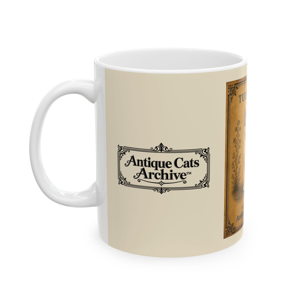 Vintage Turkish Van Cat Ceramic Mug — Antique Cats Archive Tea & Coffee Mug  (11oz)