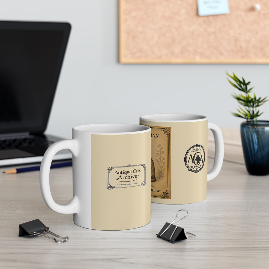 Abyssinian Cat Vintage Illustration Mug | Antique Cats Archive