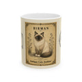 Vintage Birman Cat Ceramic Mug – Antique Cats Archive Tea Coffee Cup (11 oz)