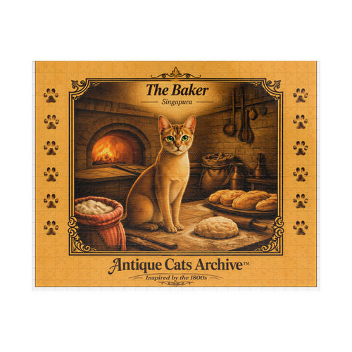 Antique Cats Archive Baker Cat Puzzle | Jigsaw Puzzle 110 or 520 Pieces