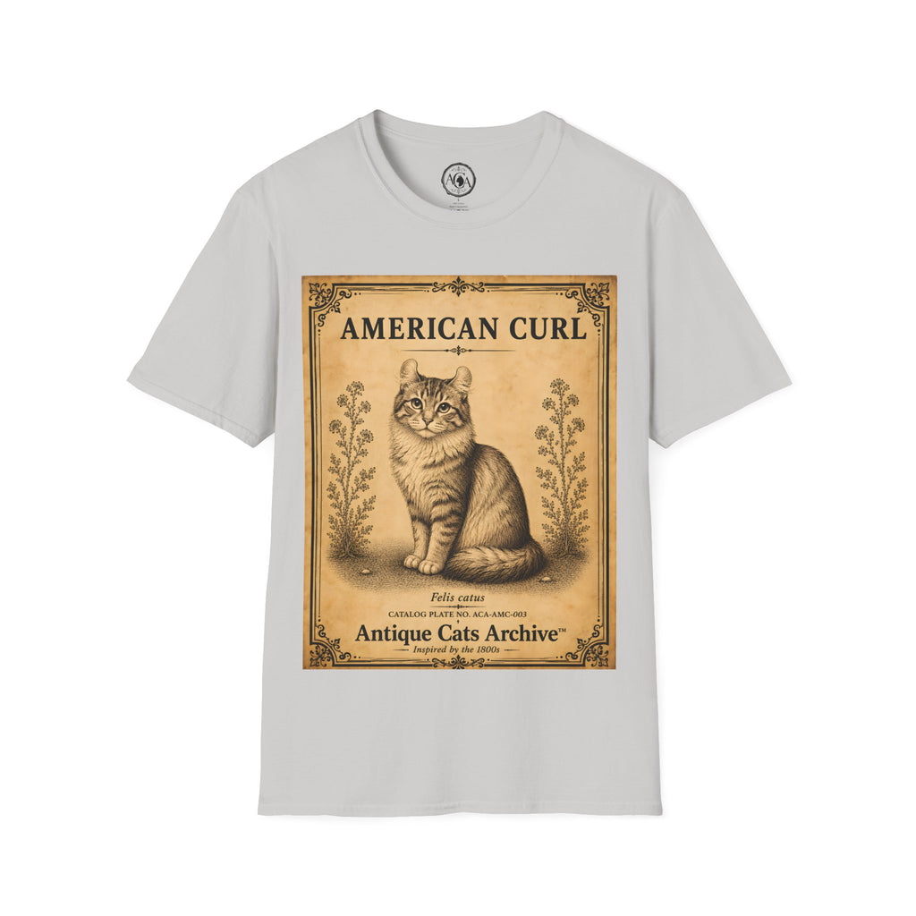 American Curl Vintage Cat T-Shirt – Antique Cats Archive Graphic Tee