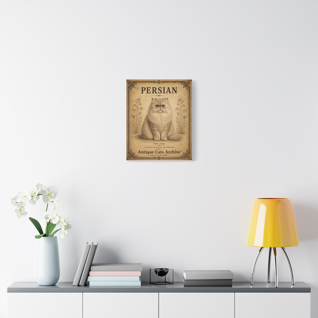 Persian Cat Canvas | Vintage Antique Cats Archive Wall Art