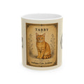 Vintage Tabby Cat Ceramic Mug — Antique Cats Archive Coffee Cup (11oz)