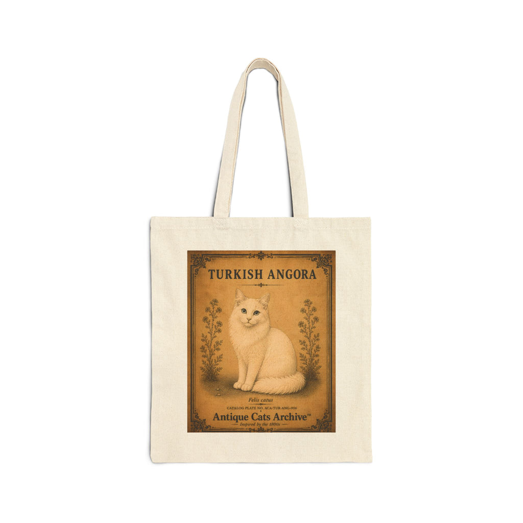 Turkish Angora Vintage Cat Poster Tote Bag | Antique Cats Archive