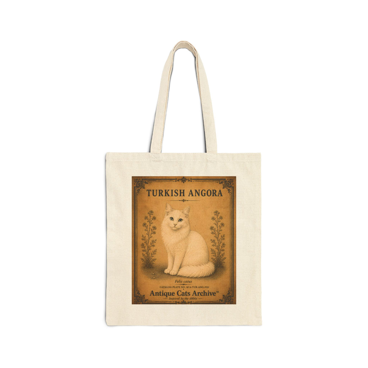 Turkish Angora Vintage Cat Poster Tote Bag | Antique Cats Archive