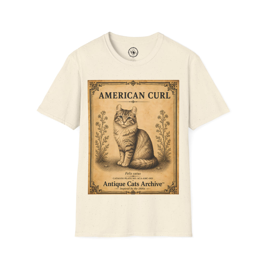 American Curl Vintage Cat T-Shirt – Antique Cats Archive Graphic Tee