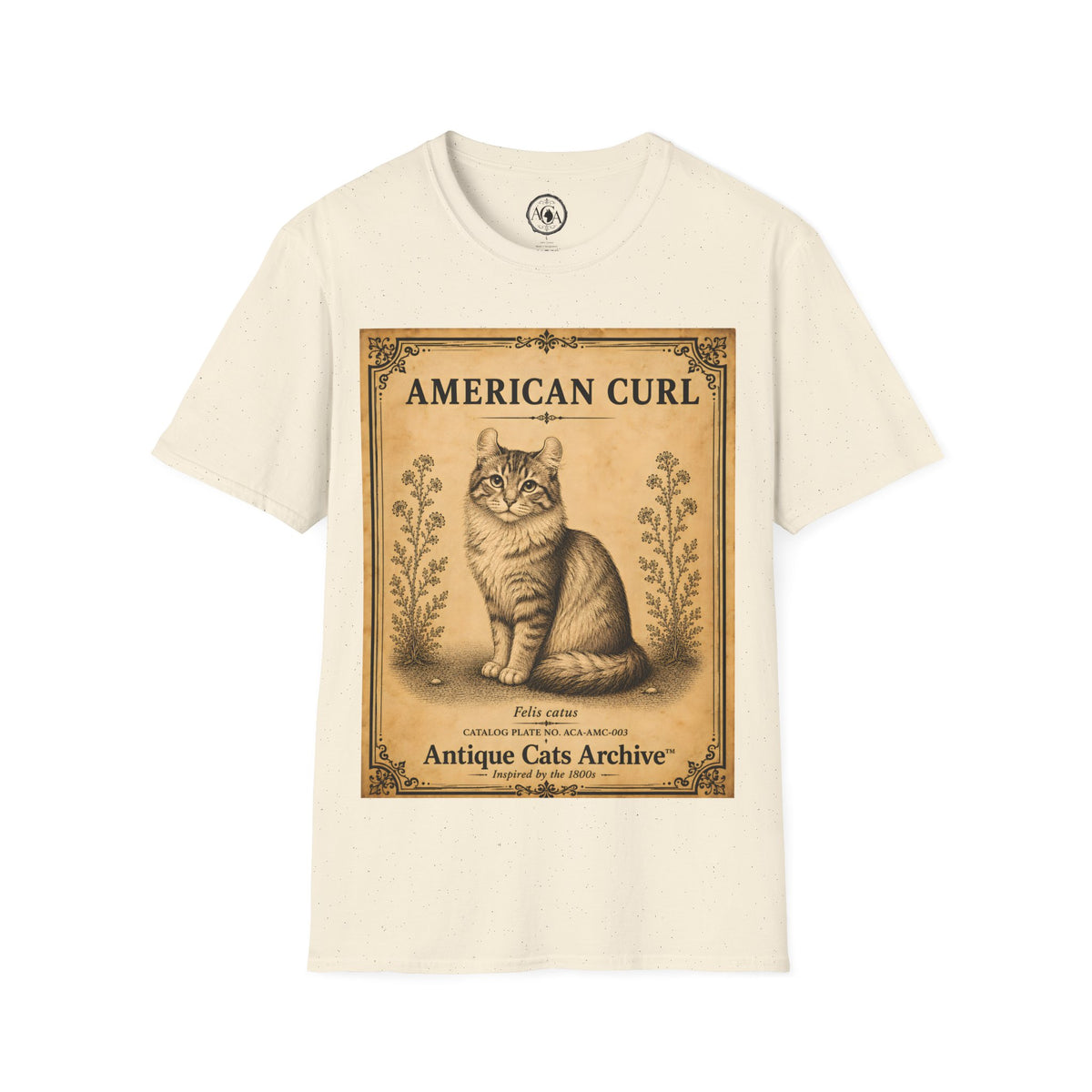 American Curl Vintage Cat T-Shirt – Antique Cats Archive Graphic Tee